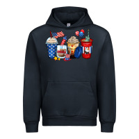 Navy 4th of july coffee cups Urban Hoodie - Zillion Design Studio