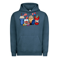Pigment Midnight Navy 4th of july coffee cups Urban Hoodie - Zillion Design Studio