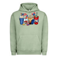 Pigment Oil Green 4th of july coffee cups Urban Hoodie - Zillion Design Studio
