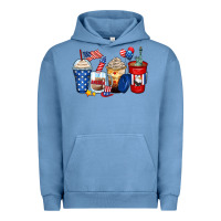 Pigment Pebble Blue 4th of july coffee cups Urban Hoodie - Zillion Design Studio