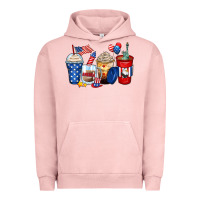 Pigment Salmon 4th of july coffee cups Urban Hoodie - Zillion Design Studio