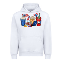 White 4th of july coffee cups Urban Hoodie - Zillion Design Studio