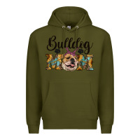 Army Green western bulldog mom Premium Hoodie - RanaPortraitStore