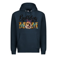 Navy western bulldog mom Premium Hoodie - RanaPortraitStore