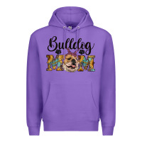 Purple western bulldog mom Premium Hoodie - RanaPortraitStore