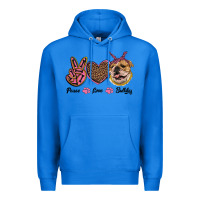 True Royal peace love bulldog Premium Hoodie - RanaPortraitStore
