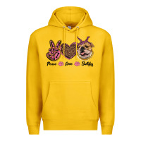 Lemon peace love bulldog Premium Hoodie - RanaPortraitStore