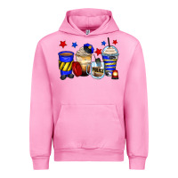 Fuchsia Pink police coffee cups Urban Hoodie - Zillion Design Studio