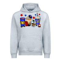 Heather Grey police coffee cups Urban Hoodie - Zillion Design Studio