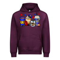 Mauve Wine police coffee cups Urban Hoodie - Zillion Design Studio