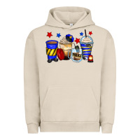 Pigment French Oak police coffee cups Urban Hoodie - Zillion Design Studio