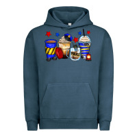 Pigment Midnight Navy police coffee cups Urban Hoodie - Zillion Design Studio