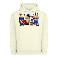 Pigment Pistachio police coffee cups Urban Hoodie - Zillion Design Studio
