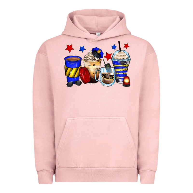 Police Coffee Cups Urban Hoodie by Zillion Design Studio | Teevron