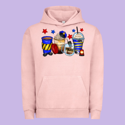 Police Coffee Cups Urban Hoodie Designed By Zillion Design Studio