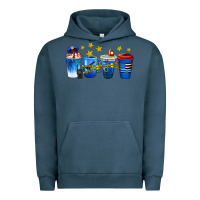 Pigment Midnight Navy police coffee cups Urban Hoodie - texasbilliewilder