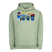 Pigment Oil Green police coffee cups Urban Hoodie - texasbilliewilder