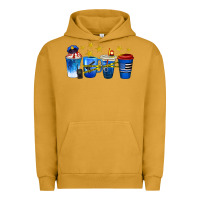 Pigment Peanut Butter police coffee cups Urban Hoodie - texasbilliewilder