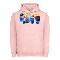 Pigment Salmon police coffee cups Urban Hoodie - texasbilliewilder
