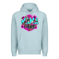 Blue Mist mama vibes Premium Hoodie - Zillion Design Studio