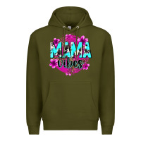 Army Green mama vibes Premium Hoodie - Zillion Design Studio