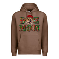 Chestnut english bulldog mom christmas Premium Hoodie - RanaPortraitStore