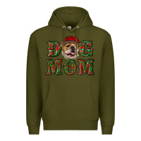Army Green english bulldog mom christmas Premium Hoodie - RanaPortraitStore
