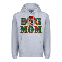 Heather Grey english bulldog mom christmas Premium Hoodie - RanaPortraitStore