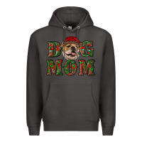Smoke english bulldog mom christmas Premium Hoodie - RanaPortraitStore
