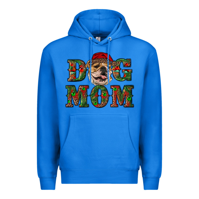 English Bulldog Mom Christmas Premium Hoodie by RanaPortraitStore | Teevron
