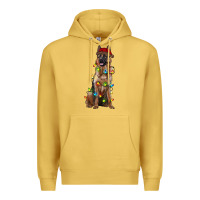 Antique Gold christmas german shepherd Premium Hoodie - RanaPortraitStore