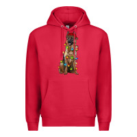 Cardinal christmas german shepherd Premium Hoodie - RanaPortraitStore