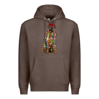 Coffee christmas german shepherd Premium Hoodie - RanaPortraitStore
