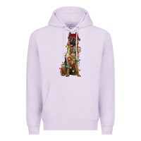 Lilac christmas german shepherd Premium Hoodie - RanaPortraitStore