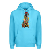 Ocean Blue christmas german shepherd Premium Hoodie - RanaPortraitStore