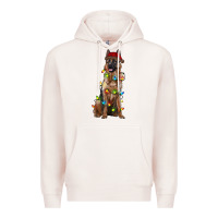 Pale Pink christmas german shepherd Premium Hoodie - RanaPortraitStore