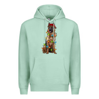 Seafoam christmas german shepherd Premium Hoodie - RanaPortraitStore