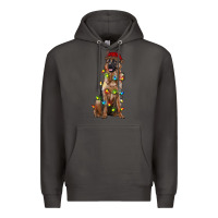 Smoke christmas german shepherd Premium Hoodie - RanaPortraitStore