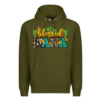 Army Green blessed nana Premium Hoodie - Zillion Design Studio