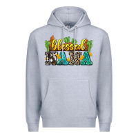 Heather Grey blessed nana Premium Hoodie - Zillion Design Studio