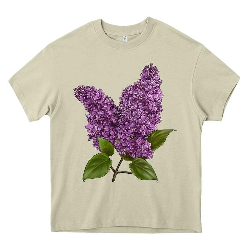 Purple Lilac Flower Heavy Core Tee by LillyAllenDesigns | Teevron