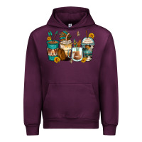 Mauve Wine indian headdress coffee cups Urban Hoodie - Zillion Design Studio