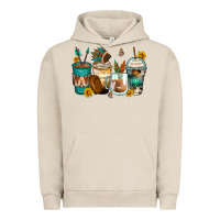 Pigment French Oak indian headdress coffee cups Urban Hoodie - Zillion Design Studio