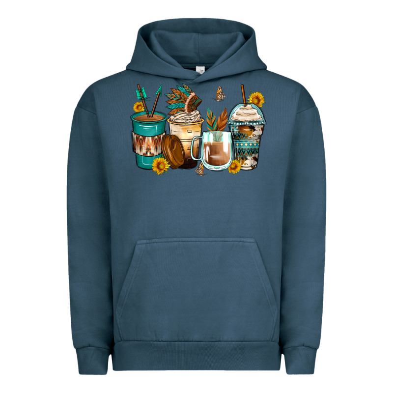 Indian Headdress Coffee Cups Urban Hoodie by Zillion Design Studio | Teevron