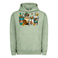 Pigment Oil Green indian headdress coffee cups Urban Hoodie - Zillion Design Studio