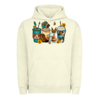 Pigment Pistachio indian headdress coffee cups Urban Hoodie - Zillion Design Studio