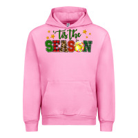 Fuchsia Pink 'tis the season softball christmas Urban Hoodie - RanaPortraitStore