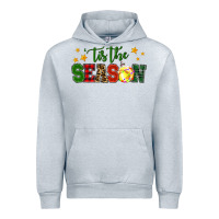 Heather Grey 'tis the season softball christmas Urban Hoodie - RanaPortraitStore