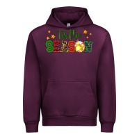 Mauve Wine 'tis the season softball christmas Urban Hoodie - RanaPortraitStore
