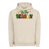 Pigment French Oak 'tis the season softball christmas Urban Hoodie - RanaPortraitStore